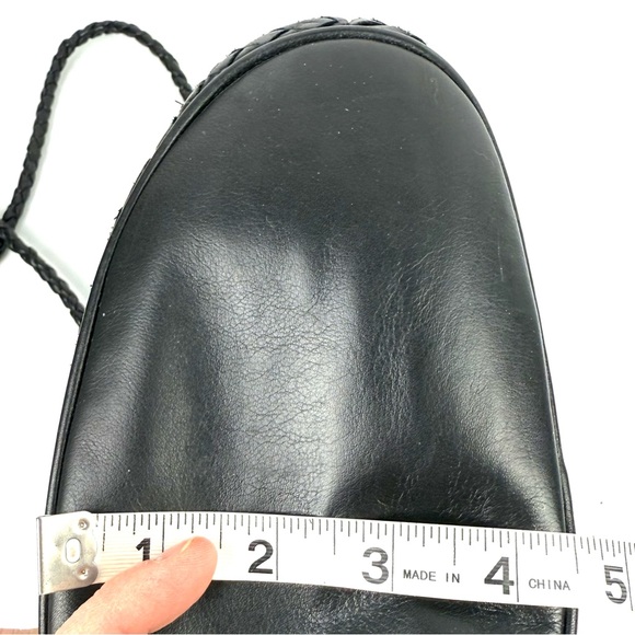 Talbots Vintage Chic Weave Handbag Black Leather Shoulder Bag‎ Braided Strap - Picture 12 of 13